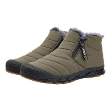 Winter Shoes Unisex Lined Winter Boots Waterproof Snow Boots Short Shaft Cotton Boots Green UK 10