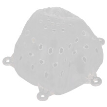Ferramenta para desmame de bezerros, ideal para manejo de gado. Possui cobertura macia para mamilos, boa permeabilidade ao ar e 6 orifícios para