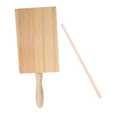 Wooden Gnocchi Board with Paddle and Stick Set for Homemade Pasta, NonDeforming Easy Clean Design