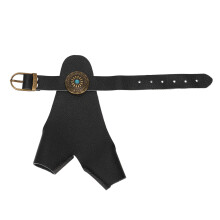 Guanti di protezione per le dita da tiro con l'arco, protezione a due dita per la mano sinistra, guanti traspiranti con decorazione a rivetti vintage.