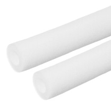 Pipe Insulation Foam Tube 2 Pack White EPE 50mm ID 70mm OD 6.6ft for HVAC Plumbing Energy Saving