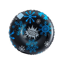 Übergroßes 47-Zoll-Schneebobrohr aus-Schwarze Schneeflocken