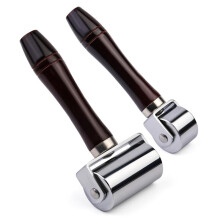26mm+60mm Leather Press Roller, Wooden Handle Leather Rolling Roller, Seam Roller for Leather