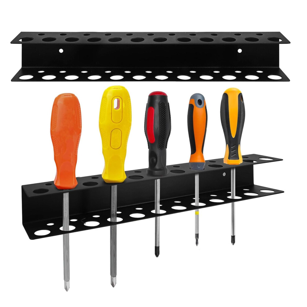 Wall Mount Tool Organizer With 23Slot Rustresistant Steel Rack For Garage Workshop Storage 9094768014332