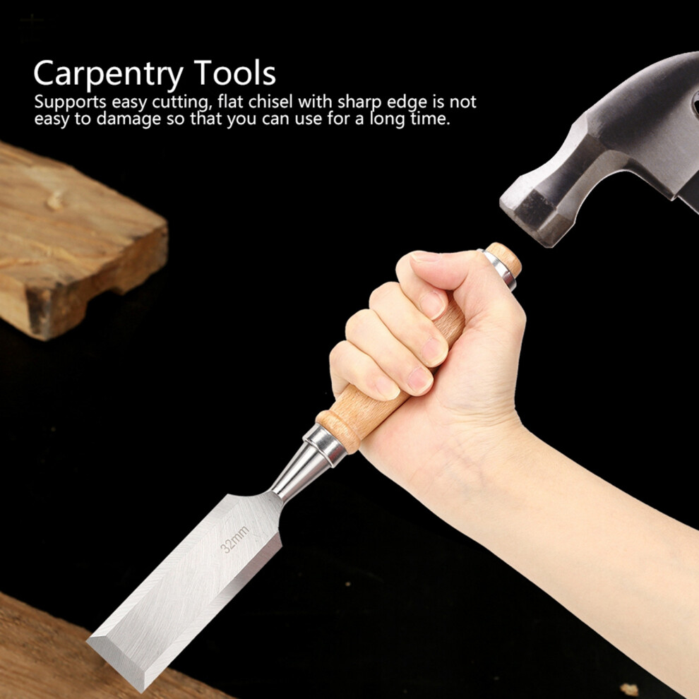 Flat Chisel For Carpentry 32Mm Chrome Vanadium Alloy Steel Tool 8341379796548
