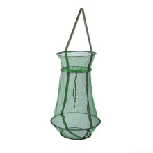 Fish Keeper NylonCoated Collapsible Fish Basket With Soft Steel Rim For Fishing Gear Crab Trap Storage Green A28cm