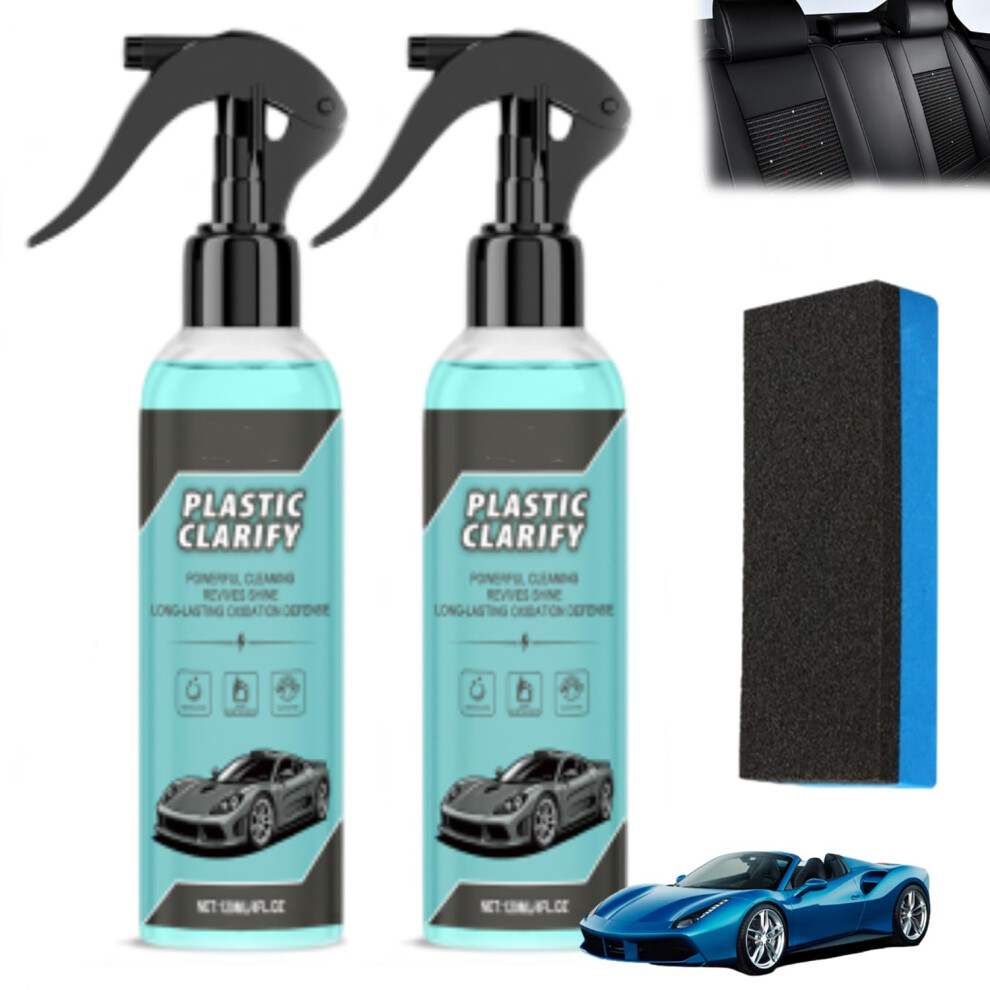 Car Plastic Restorer Spray 2 In 1 With Waterless Wax And Non Greasy Shine For Plastic Rubber Leather 9187378002834