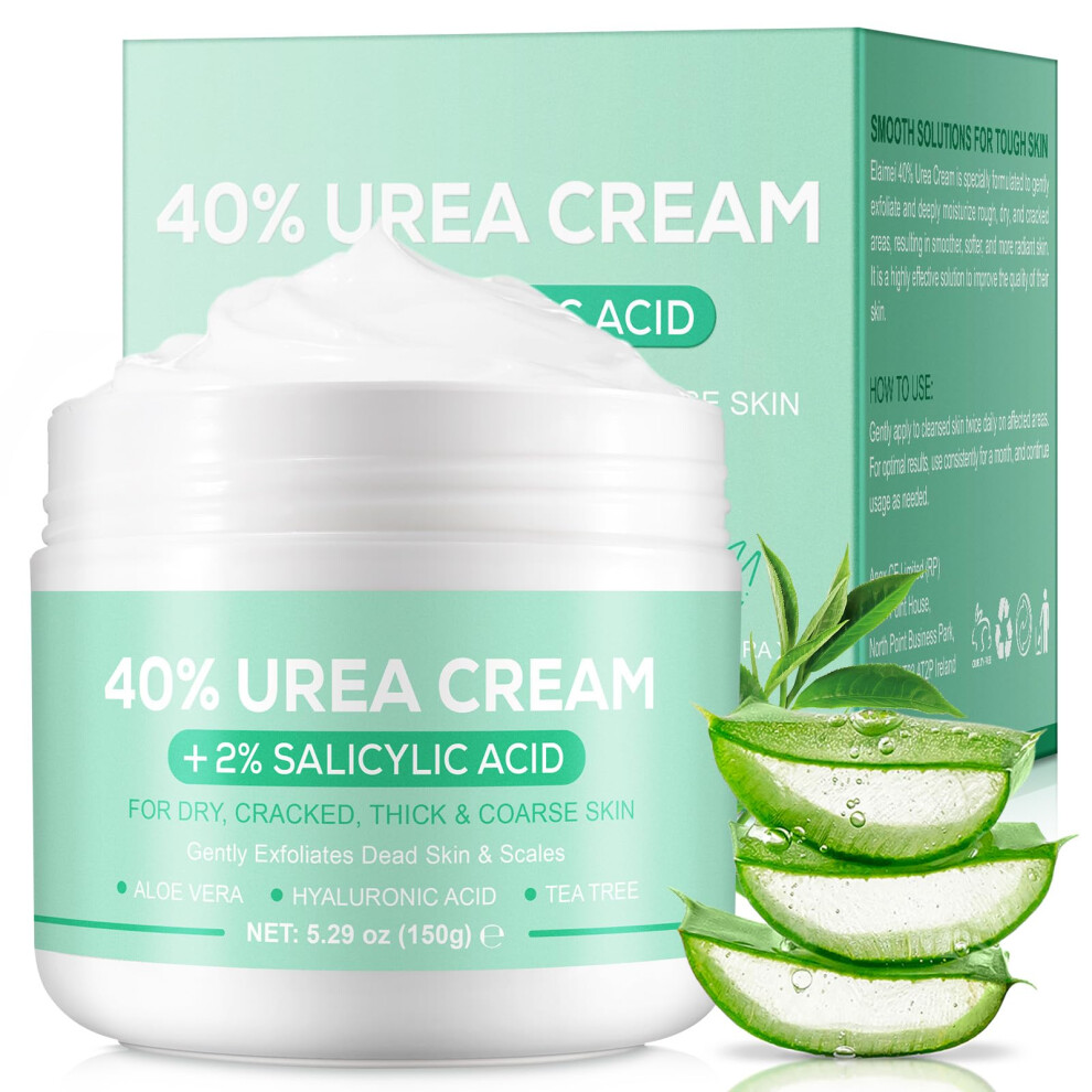 Cream 40% Urea For Feet With Salicylic Acid, Deep Hydration And Cracked Heel 5.29Oz