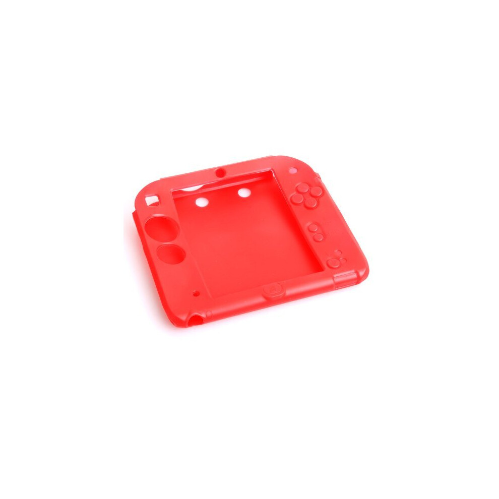 Case For Nintendo 2Ds Soft Silicone Cover With Secure Nonslip Grip And Precise Port Cutouts Red 9199774788014