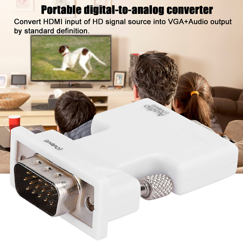 Hdmi To Vga Adapter With 3.5Mm Audio, 1080P Support 9331379797811