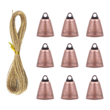 Set mit 9 Metall-Eisenglocken für-Rote antike Bronze