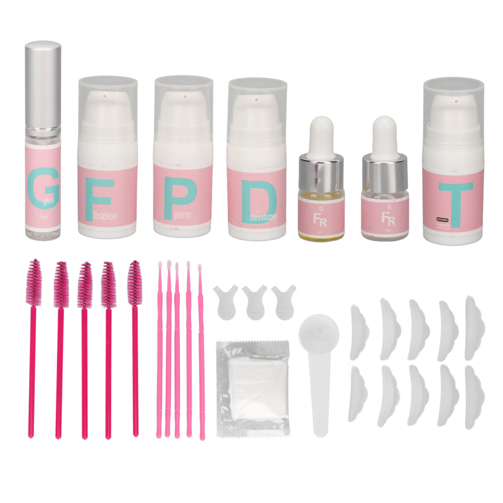 Brow Lamination Kit With Lash Lift Supplies, Semi Permanent Effects Eyelash Coloring System For Salon Home Use For Halloween Parties For Nightclubs