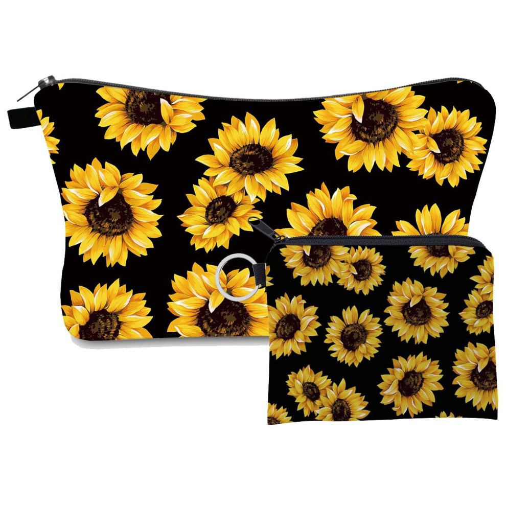 Makeup Bag Sunflower Design Small Cosmetic Bag For Women Travel Pouch Organizer Coin Purse Gift Model 0221 Zh0221