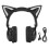 Cuffie Bluetooth 5.2 a forma di gatto con design ergonomico, effetto luce RGB personalizzabile, cuffie da gioco cablate e wireless, microfono 1