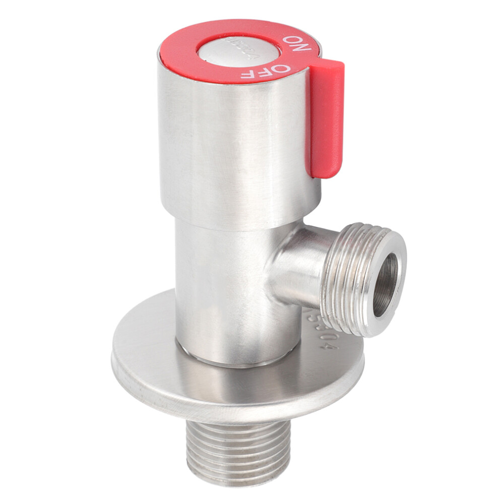 Durable Faucet Accessory, Stainless Steel Angle Valve, Explosion-Proof Shut Off Valve For Hot Cold Water Compatible Faucets And Bathroom Sinks 9340258787614