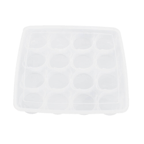 Egg Storage Container For Refrigerator, Stackable Egg Storage With Lid And 16 Slots PP Material Transparent Cover For Fridge Containers And 1