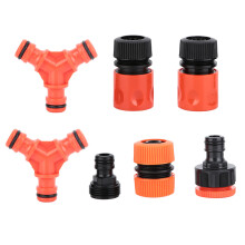 Raccords rapides pour tuyau d'arrosage, raccords en plastique pour une connexion étanche et sécurisée, lot de 7 adaptateurs marche/arrêt rapides