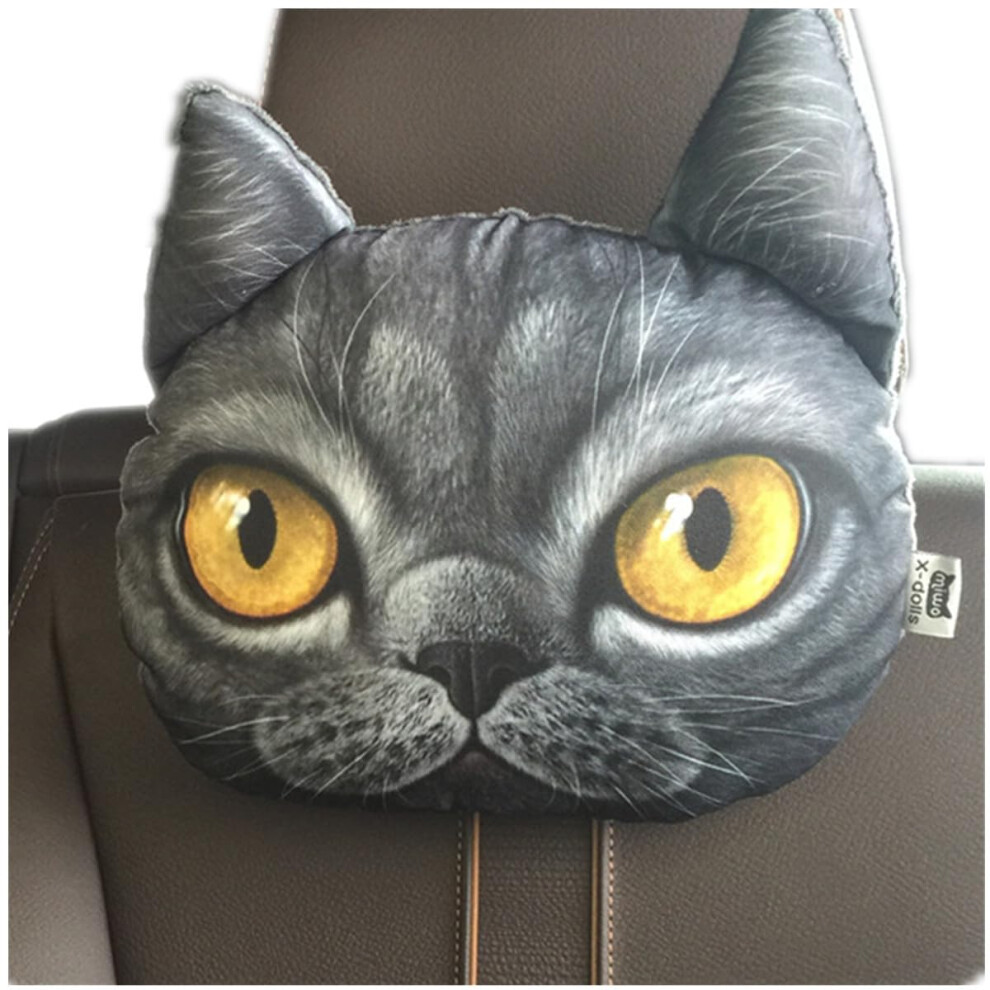 Car Neck Pillow With Activated Carbon, Ergonomic Plush Headrest Cushion For Universal Car Seat Fit 9187378003756