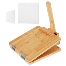 10 Inch Wooden Tortilla Press Durable Bamboo Maker with 50 Parchment Sheets for Tacos Burritos