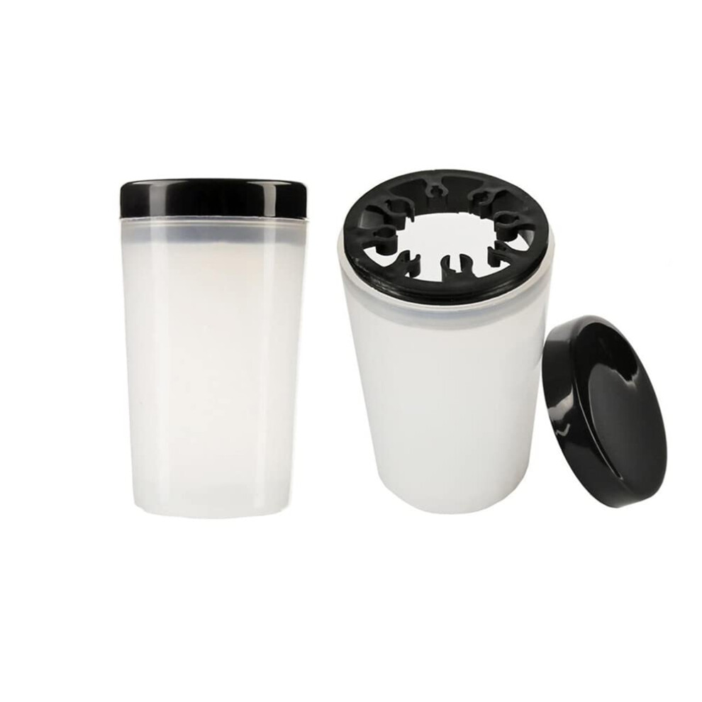 2 Pack Nail Art Brush Cleaner Cup with MultiBrush Slots, Durable Acrylic Brush Holder for Gel Polish