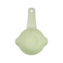 Dog Food Scooper Adjustable AntiSpill, Light Green, Commercial Grade Pet Feeding Scoop For Dogs, Puppies, Birds