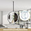 LED Vanity Mirror Round Hanging with Touch Control, 3Color Lighting, Ceiling Mount, 70cm Black Frame 3