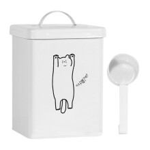 Dog Food Container 5Liter Capacity With Lid, Scoop Included, Pet Snack Storage Jar For Food Use