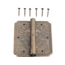 60 x 50mm Brass Cabinet Hinges Antique Bronze Finish for Vintage Furniture and Jewelry Box