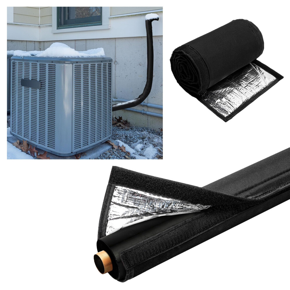 Hvac Pipe Insulation Cover, 3Layer Waterproof Ac Line Set Sleeve, 72'X10' Outdoor Uv Resistant Protector For Energy Saving 9094768017227