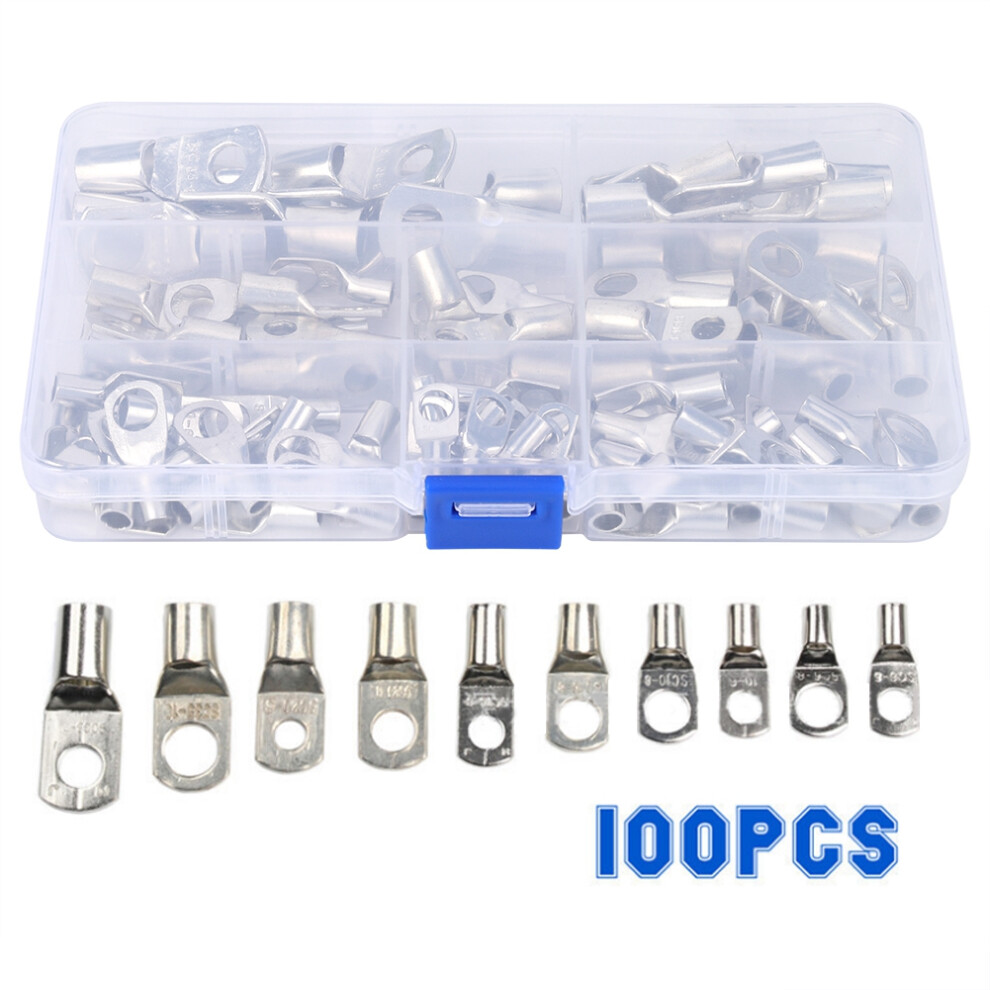 Tinned Copper Wire Lugs Ring Terminals Battery Terminal Connectors Corrosion Resistant Durable Connection High Conductivity Universal Size Wide 9138057930917