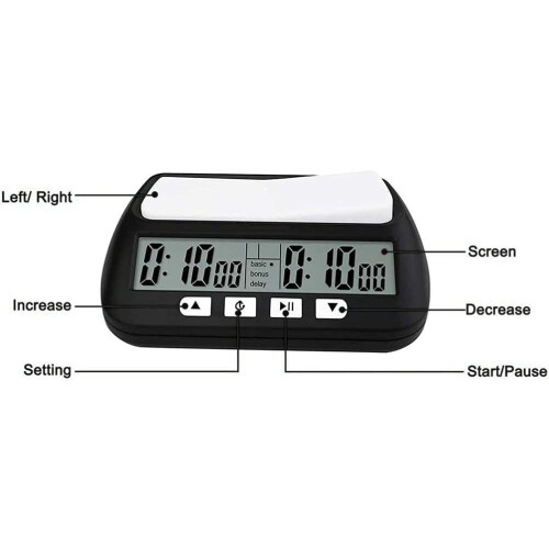 Digital Chess Clock with Countdown and Alarm, Professional Chess Timer for Tournament Play 1