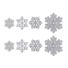 Christmas Metal Scrapbooking Snowflakes Cutting Dies, Wafer Thin Dies for Precise Card Making & Embossing, Elegant Silver Snowflake Design for Winter