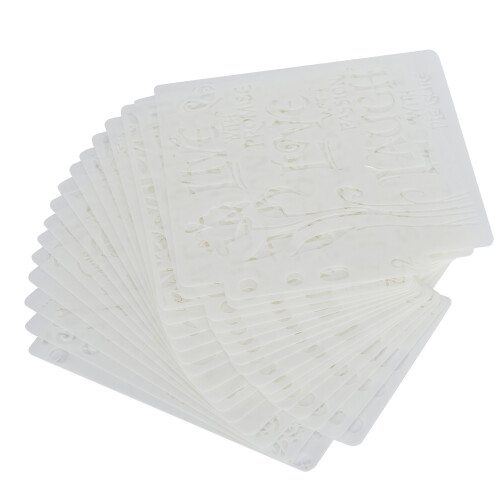 DIY Cards Stencils For Creativity, Smooth Pet Plastic Translucent Material Provides Precise Alignment For Multi-Surface Application And Painting Lette