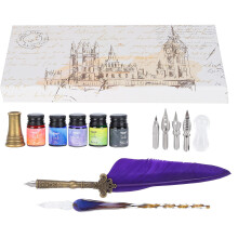 Decorative Writing Instrument, Vintage Quill Pens Stainless Steel Nibs Smooth Writing Experience Elegant Gift Set For Artistic Calligraphy Kits