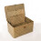 Eco-Friendly Seagrass Baskets, Handwoven Storage Bins for Multipurpose Home Organizer, Natural Rectangular Wicker Baskets with Lid for Kitchen, 3