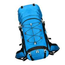 Sac à dos de Camping en plein air haute capacité 60L-Bleu ciel