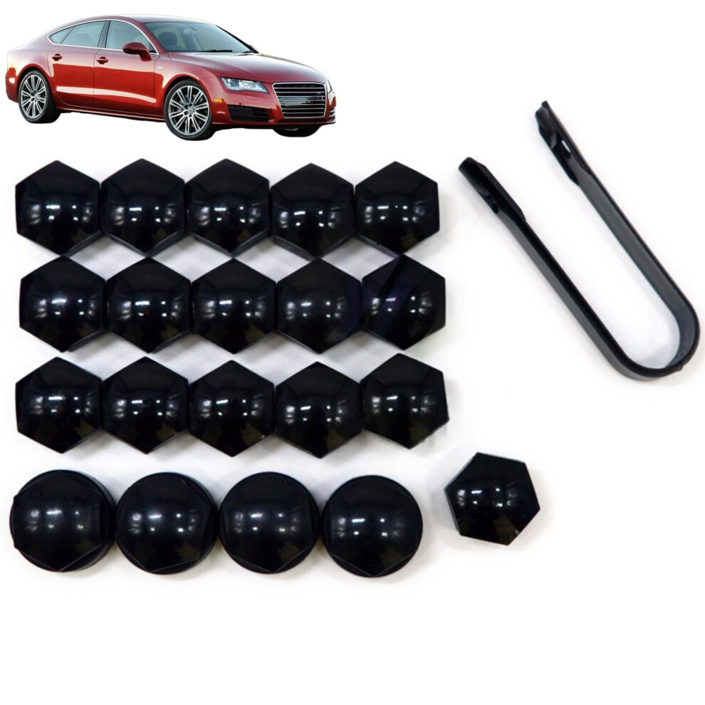 21Pcs 17Mm Wheel Nut Covers Set With Remover Tool, Antitheft Lug Nut Caps, Universal Car Fit 9199774791519