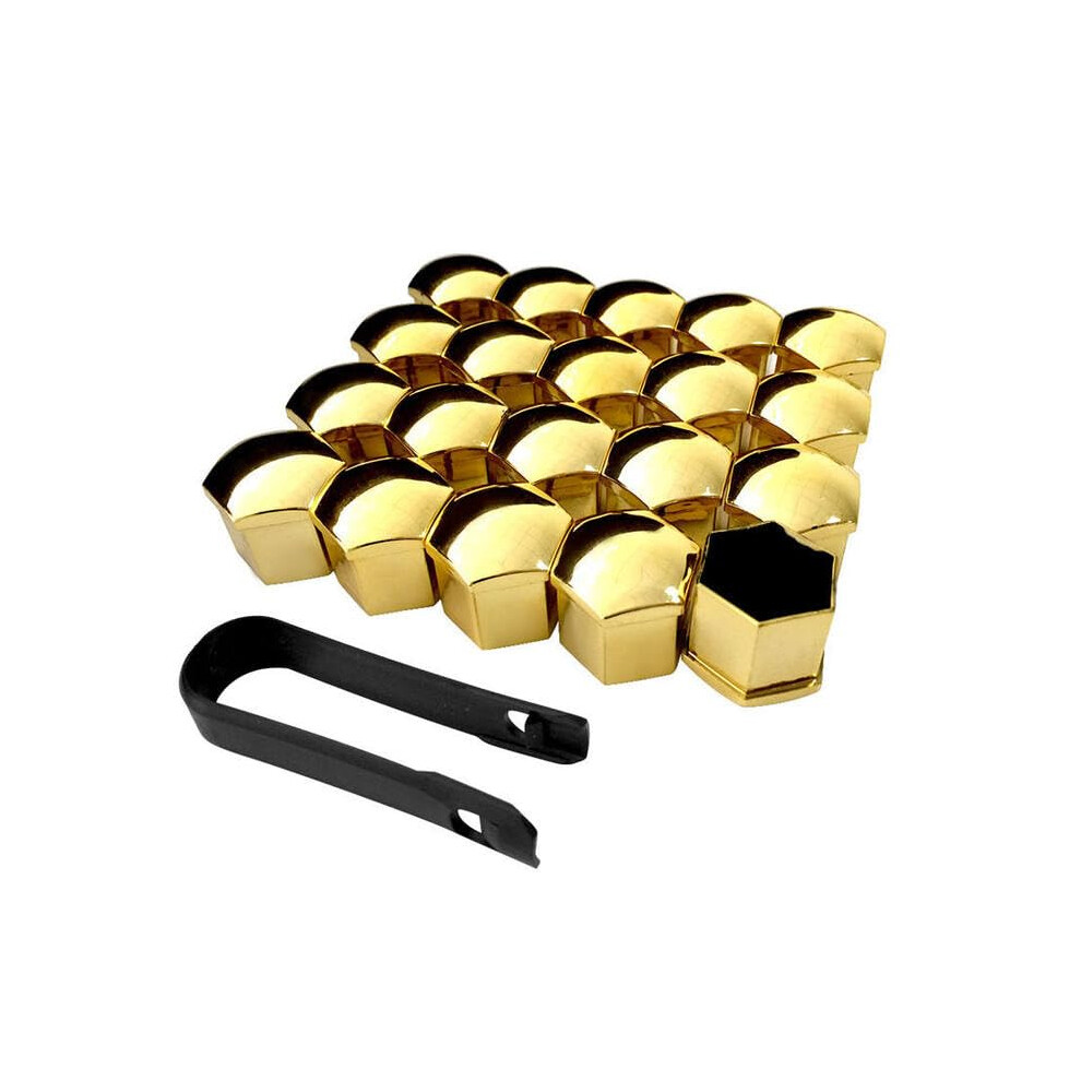 Wheel Nut Cap For Bclass 20162017 17Mm Hexagonal Nut Covers 20Pcs With Removal Tool Gold 9187378005873