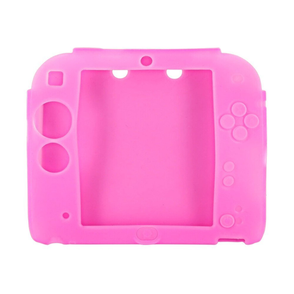 Shockproof Protective Silicone Case Cover With Nonslip Grip And Full Port Access For Nintendo 2Ds Pink 9199774792752