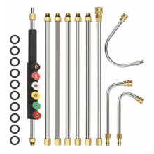 4000 PSI Telescoping Pressure Washer Wand Set with 6 Nozzle Tips for Roof, Gutter and Car Cleaning