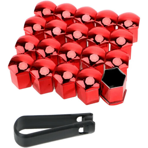 Nut Caps 20 Pcs Car Styling 17mm Black 2