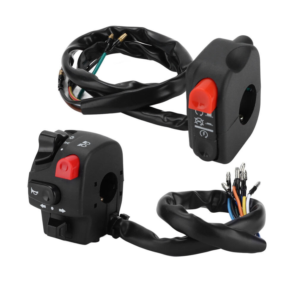 Pair 22Mm Motorcycle Handlebar Switches For Horn, S & Start Light 7631382376747