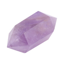 Natural Gemstone Amethyst Crystal with Unique Natural Shape, 6 Facet Amethyst for Reiki Healing and Meditation, Double Terminated Amethyst for Energy