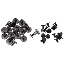 Platte moernagels met schroefdraad, gemakkelijk te gebruiken, messing bevestigingsmateriaal voor leer- en textielprojecten, gladde, gegalvaniseerde