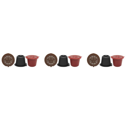 9 Pcs Refillable Reusable Espresso Capsule for  Coffee Machine Reusable Capsule Refill Empty Capsule