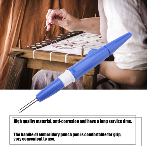 Εργαλείο βελονιάς για χειροτεχνίες DIY, φορητό στυλό διάτρησης με ανταλλακτικές 2