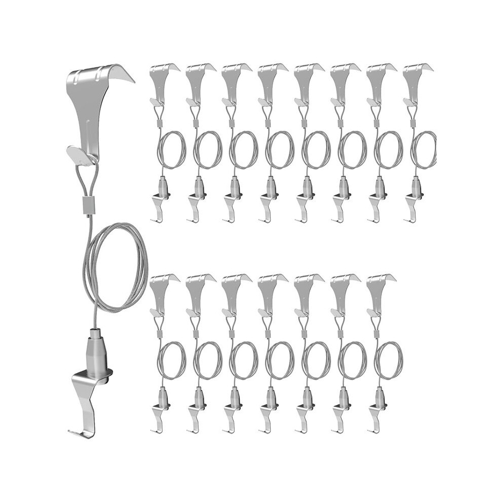 16 Pcs Picture Rail Hanging System,Picture Rail Hooks Molding Hooks Picture Rail Hangers 6134214634769