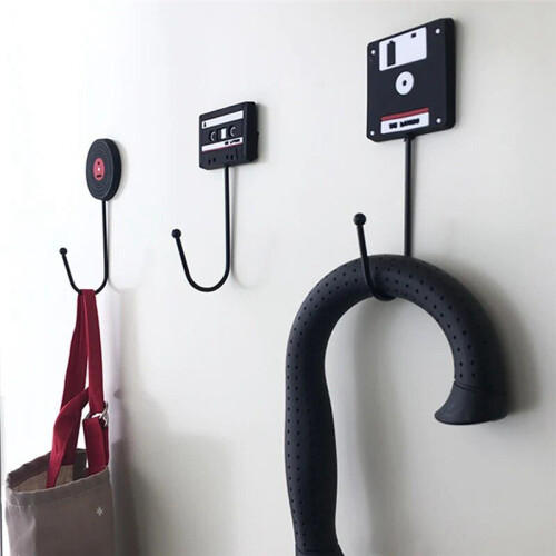 Retro Door Hook Nail-Free Auxiliary Storage Hook Office Compartment Bathroom Kitchen Door Back Hook 2