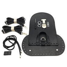 Backpack Making Kits PU Leather Craft Bag Making Set Knitting Crochet Sewing Kit For Women Black Base For Knitting