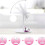 Makeup Mirror LED Lighted USB Powered Desktop Vanity Mirror With Storage Rotating 360 Degree Dimmable 4